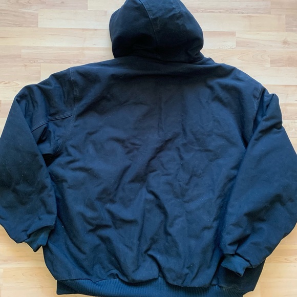 Carhartt Quilted Flannel Lined Duck Jacket J140-BLK - Picture 3 of 5